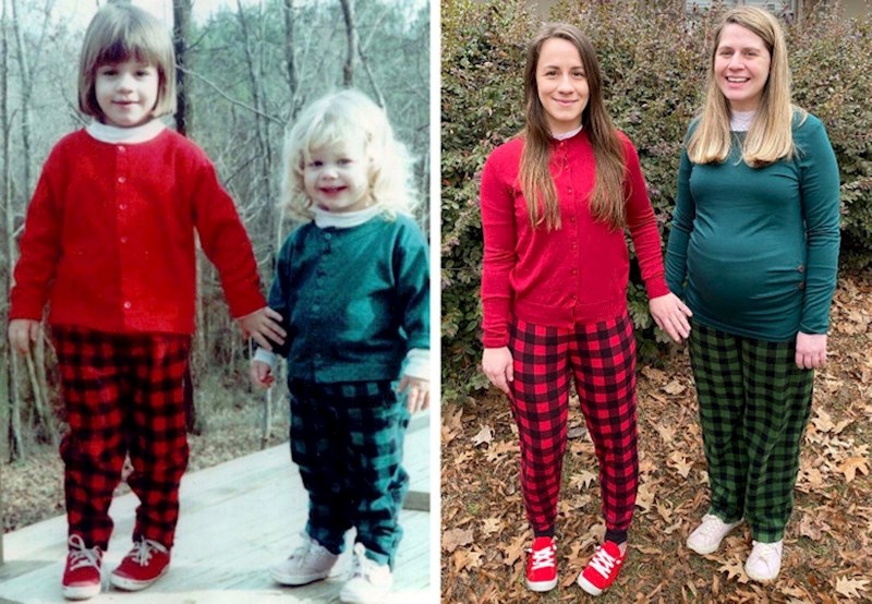 16. "Nas dvije plus beba. Čak smo pronašle i donekle sličnu odjeću"