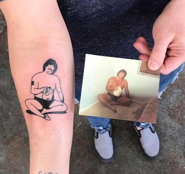 "Najdraža fotografija (i sad tetovaža) moje najdraže osobe - mog tate!"