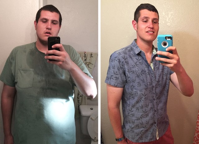 "Ovako izgleda trud nakon 5-6 mjeseci vježbanja. Tada sam imao 118 kilograma, ali uspio sam doći do 90 kilograma"