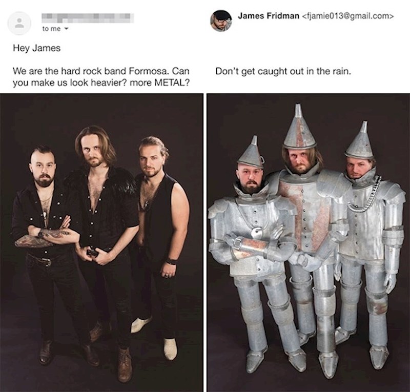 Ovo je bend koji svira hard rock i željeli su izgledati malo više kao metalci, to su i dobili.