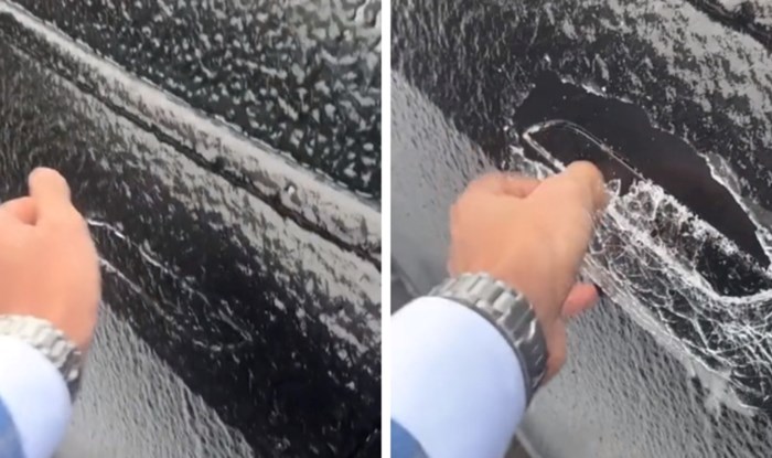 Tip je snimio kakav mukotrpan proces prolazi da bi otvorio vrata auta zimi, ovo je baš katastrofa