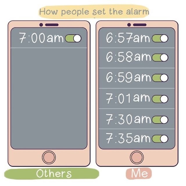 Kako drugi ljudi namjeste alarm i kako ga ja namjestim: