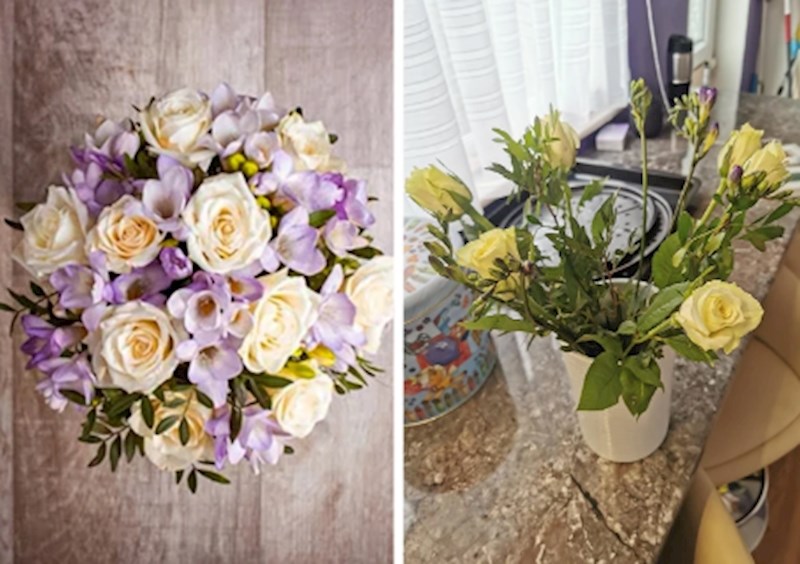 5. "Nije nas bilo kod kuće pa smo odlučili mami naručiti buket za rođendan. Evo što smo naručili, a što su nam poslali..."