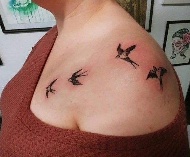 "Nedavno sam napravila svoju prvu tetovažu. Odlučila sam se za četiri ptice koje simboliziraju moje četvero djece."
