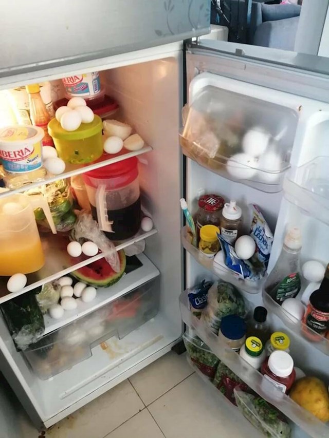 "Zaboravila sam da dala sinu da pospremi jaja u hladnjak nakon kupovine..."