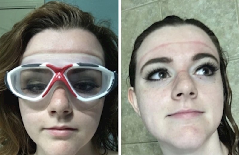 12. Našminkala je oči, a trebala je oprati kosu pa je ovo napravila: