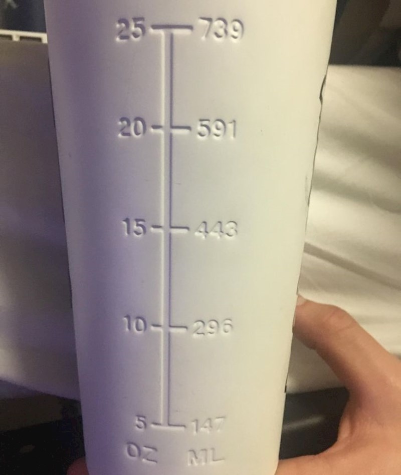 14. Šalica s mjerama koja nije prozirna...