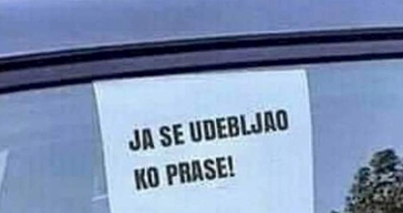 Natpis na jednom automobilu nasmijao ljude na Fejsu, odmah će vam biti jasno zašto
