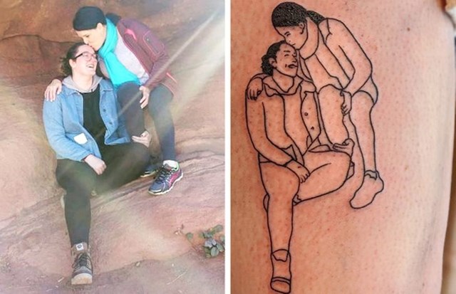 "Odlučila sam tetovirati omiljenu slike s mojoj mamom. Iznenada je preminula, a mislim da je ova tetovaža ono što mi je trebalo da se lakše nosim s gubitkom"