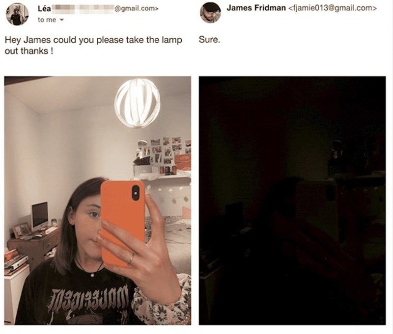 Možeš li maknuti lampu sa slike?