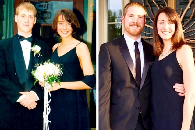 "Sve sam uvjereniji da je moja žena vampirica. Na lijevoj fotografiji smo na maturalnoj prije 20 godina, a na desnoj nosi istu haljinu i uopće ne izgleda kao da se promijenila"