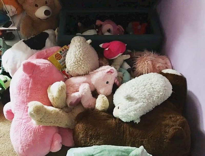 15. "Nisam je mogla pronaći nekoliko minuta, a onda sam čula hrkanje ispod gomile plišanih igračaka..."