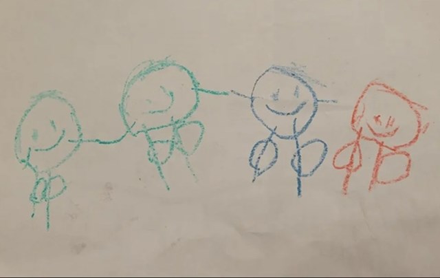"Moja četverogodišnjakinja je odlučila nacrtati ljude s koljenima"