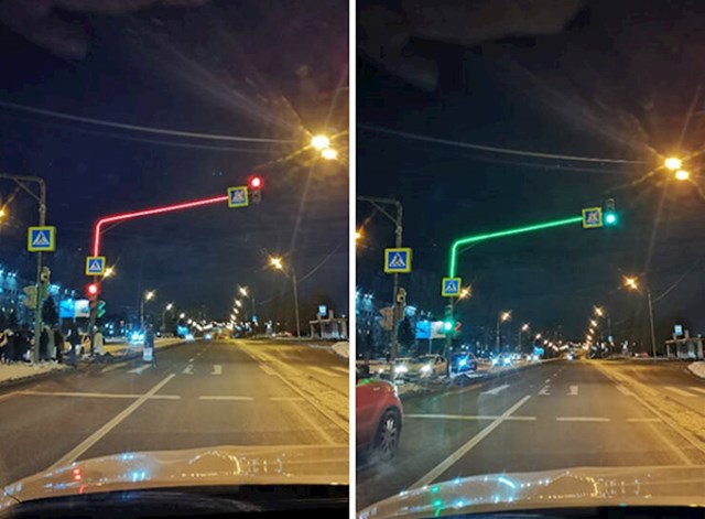 Kad svjetli zeleno, prolaz je slobodan, a kad je crveno, potrebno je zaustavljanje vozila.