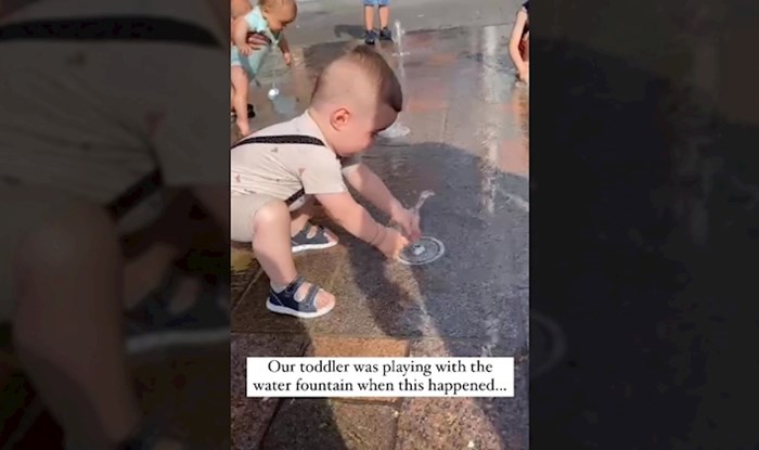 Dječak se igrao s fontanom, a onda se dogodilo nešto što nije očekivao. Video je hit!