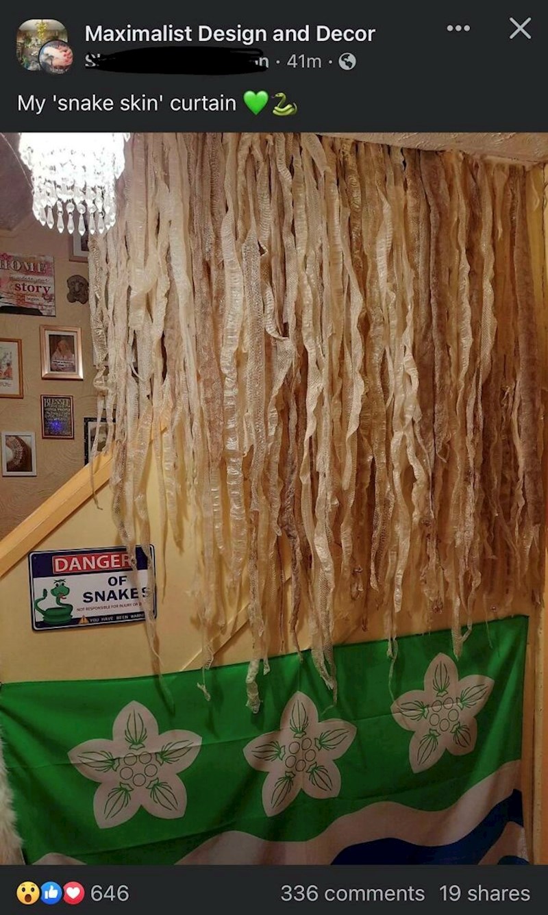 10. Napravili su "zastor" od zmijske kože...