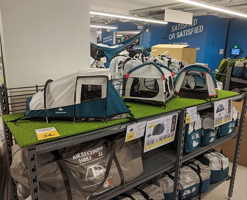 3. Male verzije šatora kako bi kupci mogli opipati materijal i vidjeti kako šator uživo izgleda