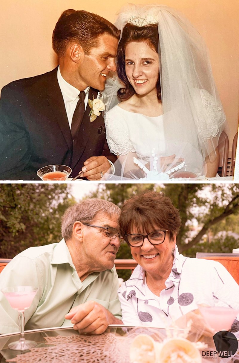 9. "Fotografirala sam ih za 55. godišnjicu braka! A onda smo sve usporedili sa slikom s vjenčanja"
