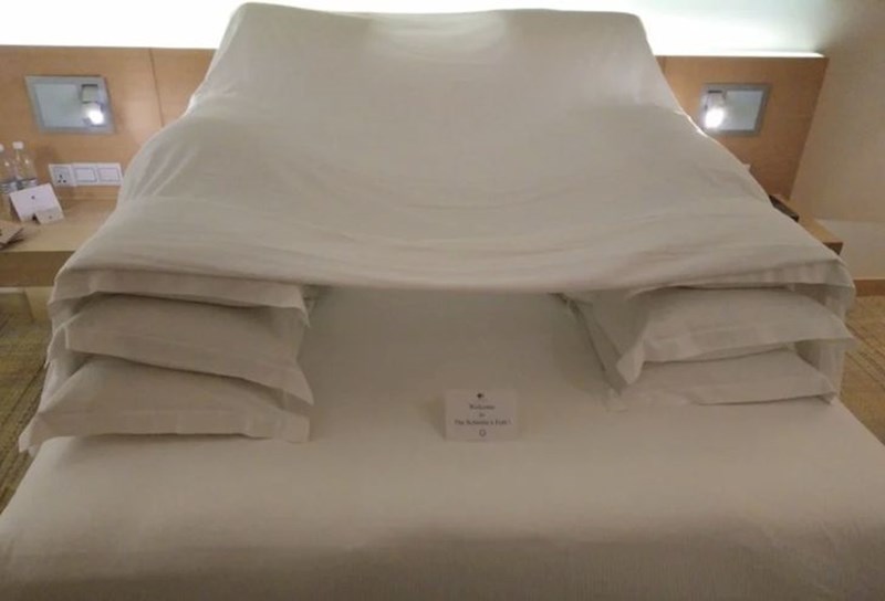 14. Ljudi su u rezervaciji zamolili da ih u sobi dočeka tvrđava od jastuka - to su i dobili!