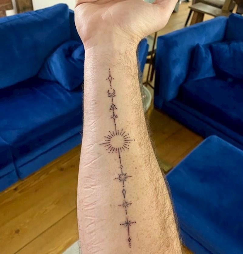 "Ova tetovaža simbolizira dobru godinu koju sam imao. Dobio sam dijete, supruga mi je najbolja na svijetu, imam odličan posao - sve se posložilo kako treba!"