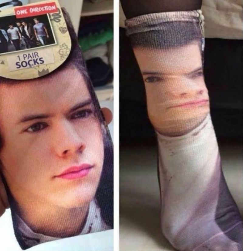 Čarape s licem s uvijek kritične 😂