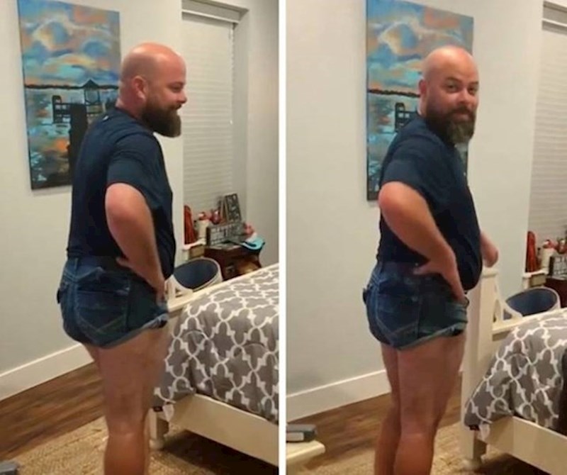 14. Ako njegova kći može nositi ovako kratke hlačice, zašto ne bi mogao i on?!😁