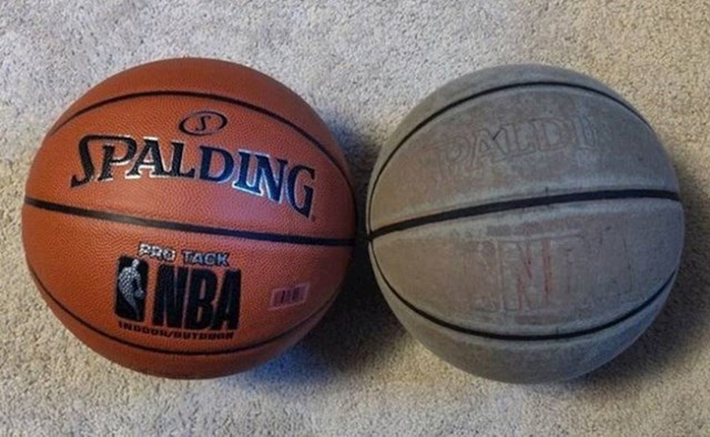 2. Nova i nekoliko godina stara košarkaška lopta