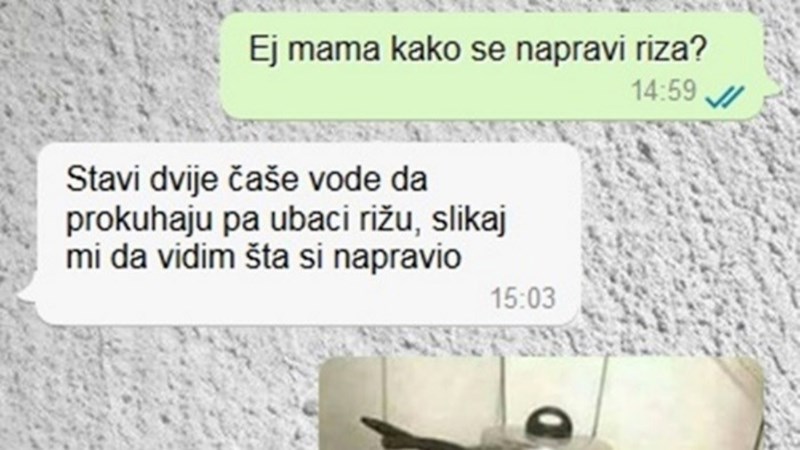 Mama je sinu dala upute kako skuhati rižu, on ju je šokirao fotkom koju je slikao u kuhinji