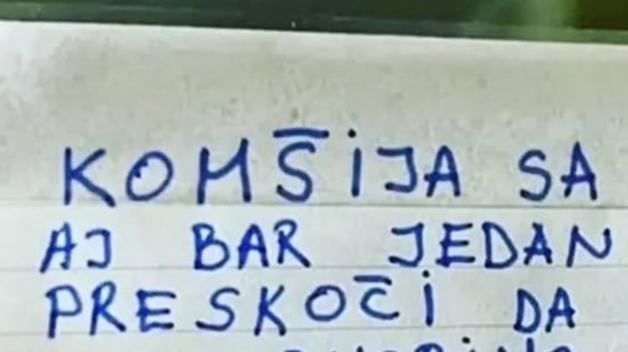 Iznervirani Beograđanin ostavio je poruku za glasnog susjeda, fotka je odmah obišla cijelu regiju
