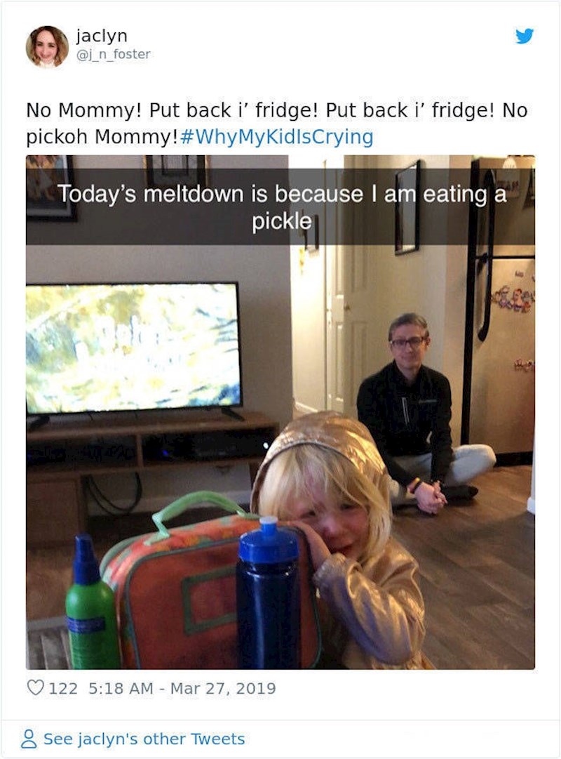 1. Doživila je slom zato što sam ja jela kiseli krastavac