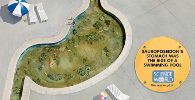 10. Želudac Sauroposeidona (dinosaur) bio je veličine bazena