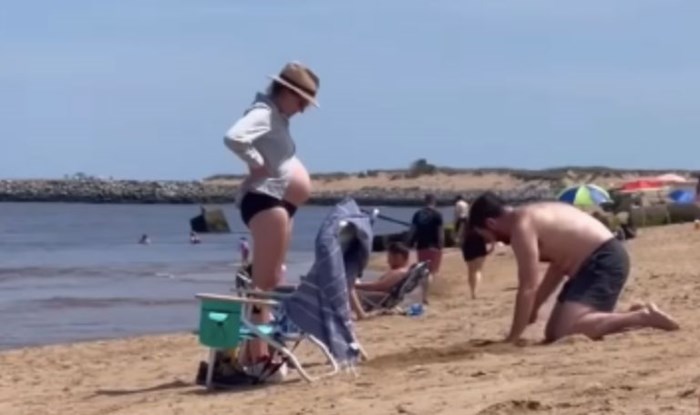 Snimka s plaže skupila preko 7 milijuna pregleda, morate vidjeti što je tip napravio za trudnu ženu