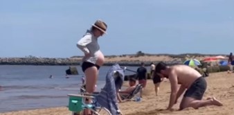 Snimka s plaže skupila preko 7 milijuna pregleda, morate vidjeti što je tip napravio za trudnu ženu