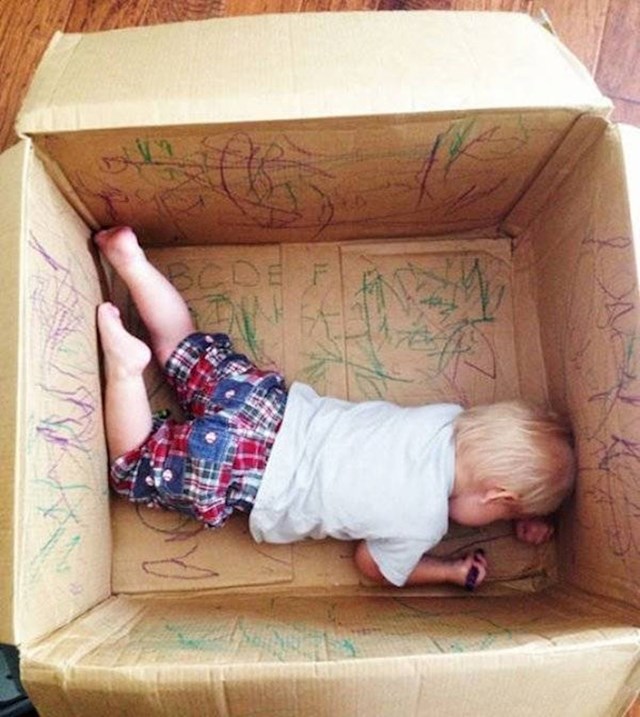 3. Kako potaknuti djetetovu kreativnost - samo uz pomoć flomastera i kartonske kutije