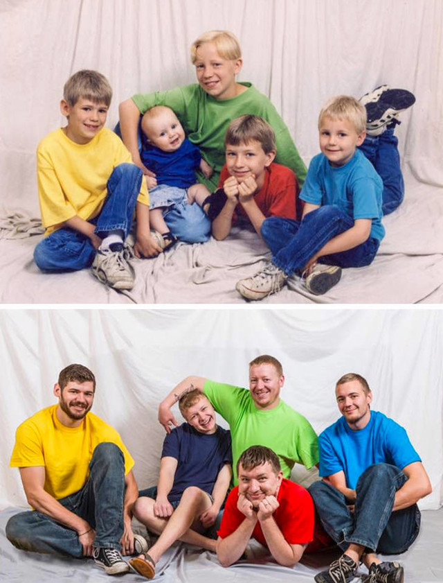 Moja četiri brata i ja 1997. u odnosu na 2017.