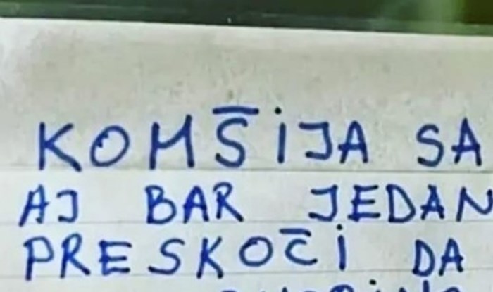 Iznervirani Beograđanin ostavio je poruku za glasnog susjeda, fotka je odmah obišla cijelu regiju
