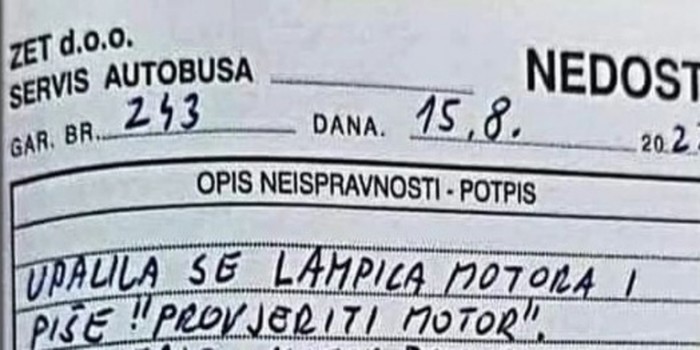 Izvještaj jednog automehaničara nasmijao je cijeli Balkan, sve će vam biti jasno kad vidite fotku