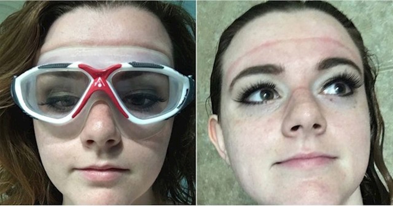 13. Smislila je kako oprati kosu a da ne mora skidati šminku