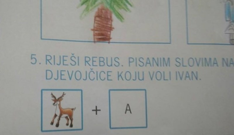 Učiteljica je prasnula u smijeh kad je vidjela kako je učenik riješio rebus, fotka je urnebesna