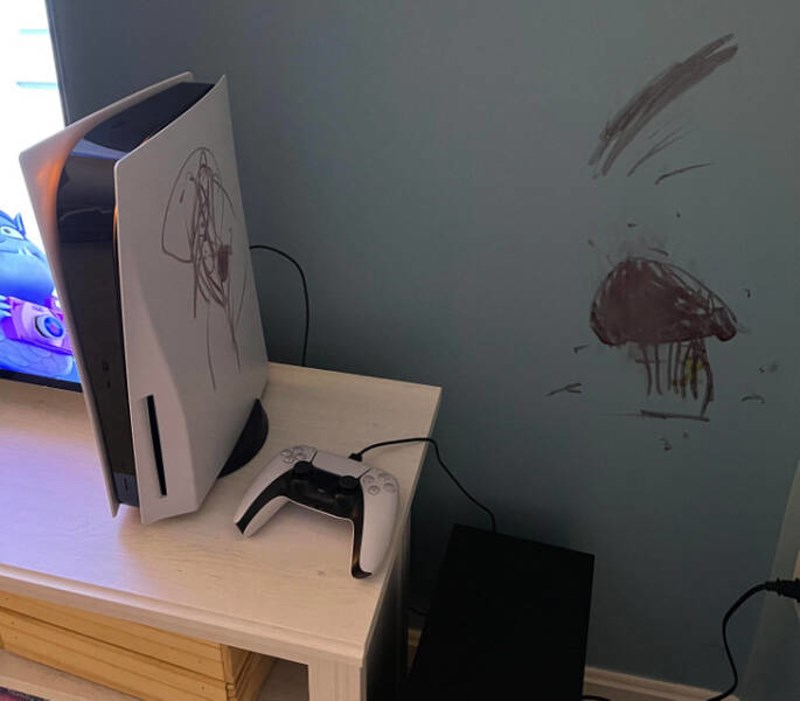 7. Umjetničko djelo mojeg 3-godišnjeg sina