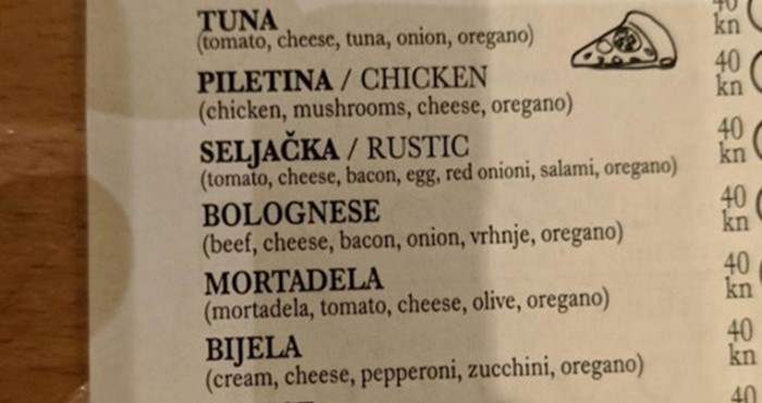 Netko je na jelovniku jednog splitskog restorana primijetio urnebesnu grešku, morate vidjeti