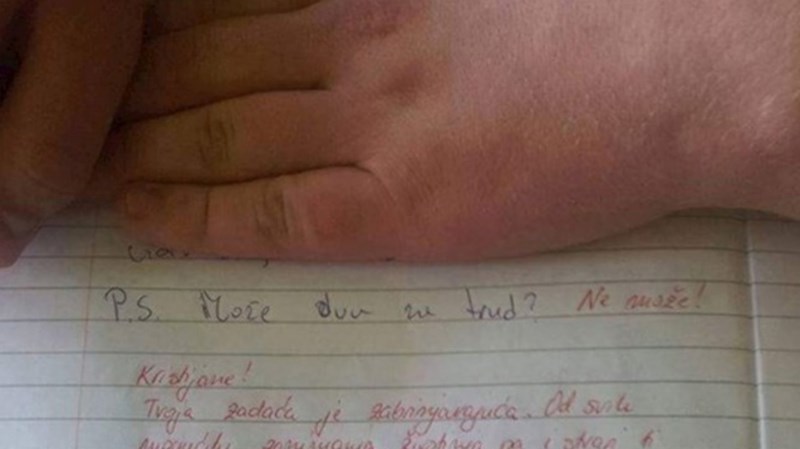 Učenik je bizarnim sastavkom šokirao profesoricu, morate vidjeti što mu je napisala u bilježnicu