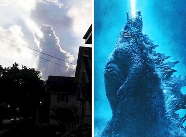 "Danas sam vidio oblak koji izgleda kao Godzilla!"