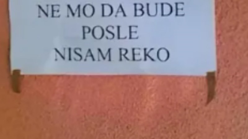 Obavijest iz zgrade u Srbiji nasmijala je cijelu regiju, teško je odgonetnuti što je autor htio reći
