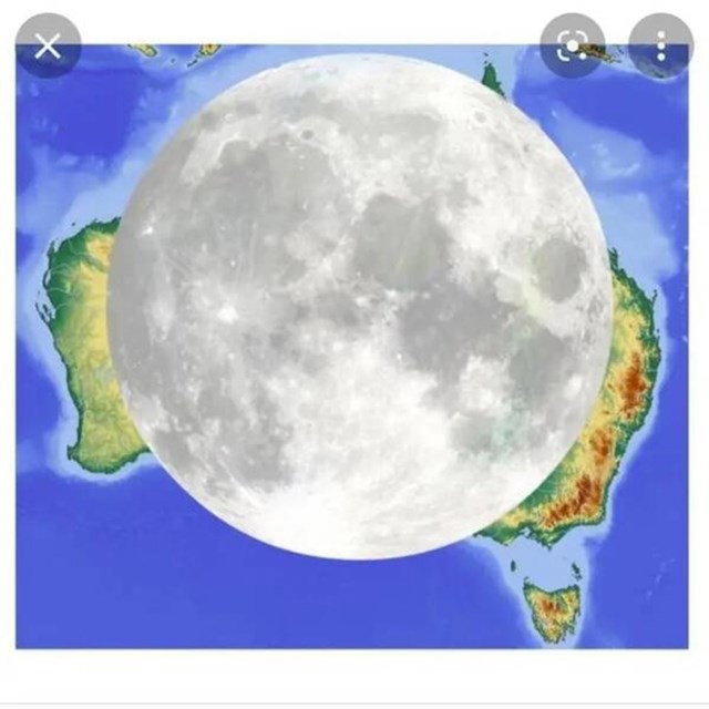 6. Usporedba veličine Australije i Mjeseca