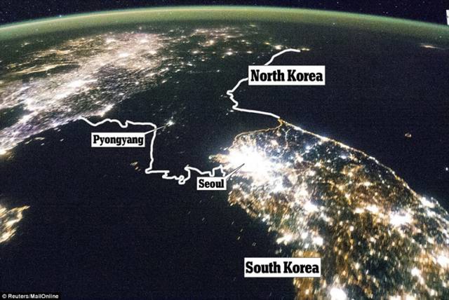 Sjeverna Koreja po noći