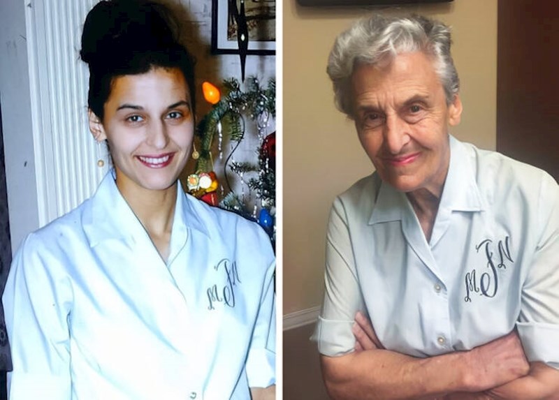 17. Moja majka u istoj uniformi u svojoj mladosti i starosti