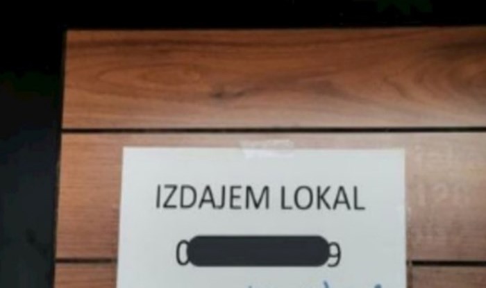 Vlasnik iz BiH ostavio je obavijest o najmu lokala, fotka je hit zbog onoga što je netko dopisao