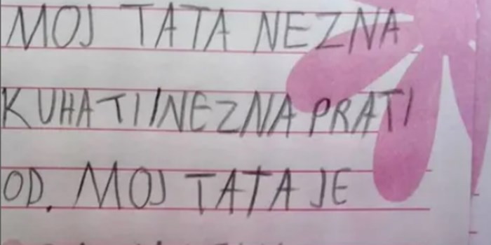 Dijete je napisalo sastavak o svom tati i nasmijalo cijelu Hrvatsku, morate vidjeti ovaj hit