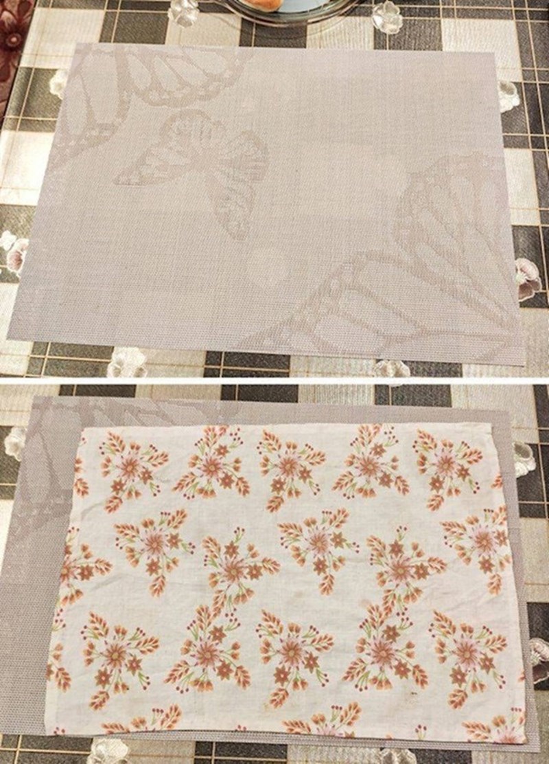 12. Kupila sam baki podmetače. Sljedeći put kad sam došla kod nje zatekla sam ih ovako. Rekla je da su prelijepi, pa je napravila svoje da ih ne uprlja